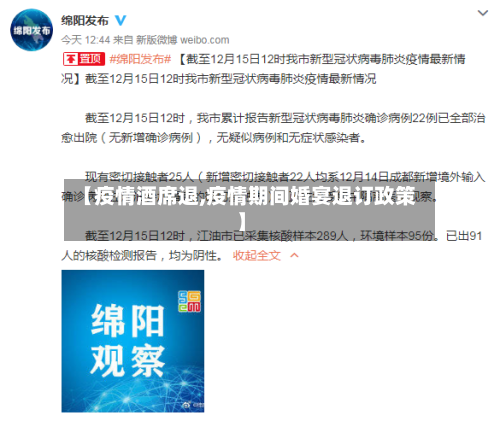 【疫情酒席退,疫情期间婚宴退订政策】-第2张图片
