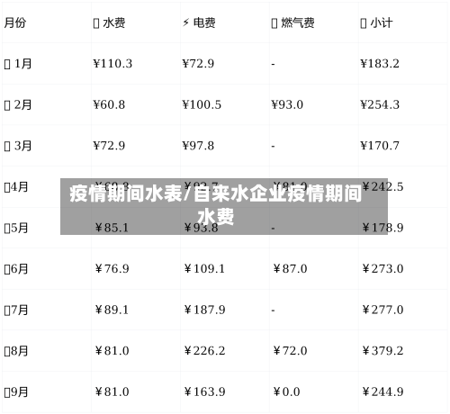 疫情期间水表/自来水企业疫情期间水费-第3张图片