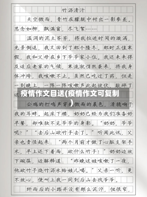 疫情作文目送(疫情作文可复制)-第2张图片