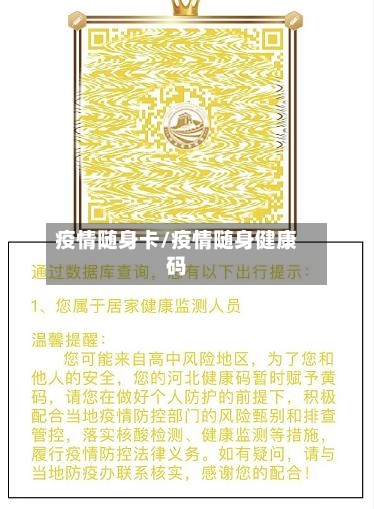 疫情随身卡/疫情随身健康码
