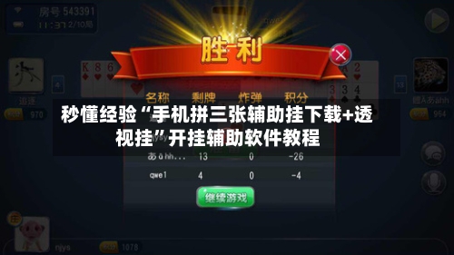 秒懂经验“手机拼三张辅助挂下载+透视挂”开挂辅助软件教程-第3张图片