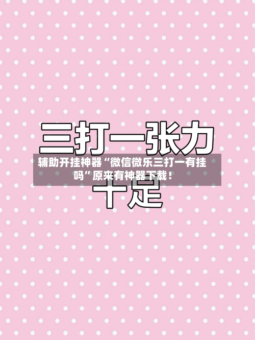 辅助开挂神器“微信微乐三打一有挂吗”原来有神器下载！-第3张图片