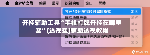 开挂辅助工具“手机打牌开挂在哪里买”(透视挂)辅助透视教程
