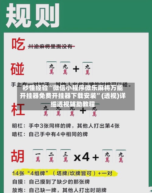 秒懂经验“微信小程序微乐麻将万能开挂器免费开挂器下载安装	”(透视)详细透视辅助教程-第2张图片