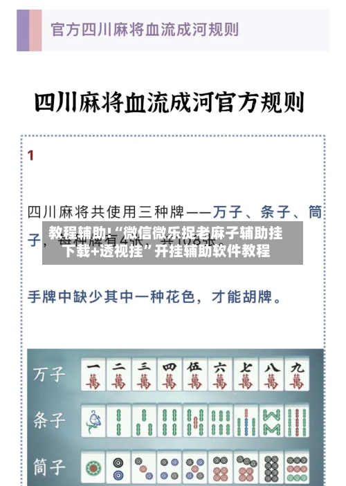 教程辅助!“微信微乐捉老麻子辅助挂下载+透视挂”开挂辅助软件教程