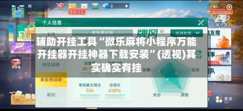 辅助开挂工具“微乐麻将小程序万能开挂器开挂神器下载安装”(透视)其实确实有挂-第3张图片