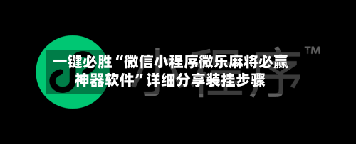 一键必胜“微信小程序微乐麻将必赢神器软件	”详细分享装挂步骤-第2张图片
