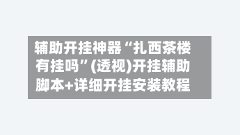 辅助开挂神器“扎西茶楼有挂吗”(透视)开挂辅助脚本+详细开挂安装教程-第2张图片
