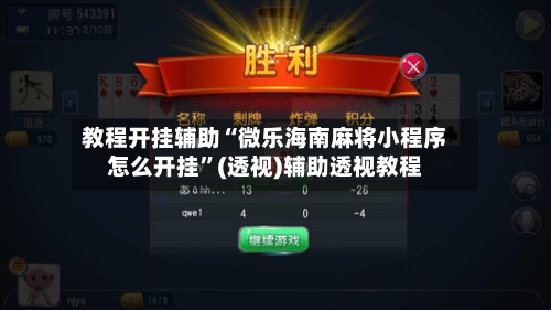 教程开挂辅助“微乐海南麻将小程序怎么开挂”(透视)辅助透视教程-第2张图片