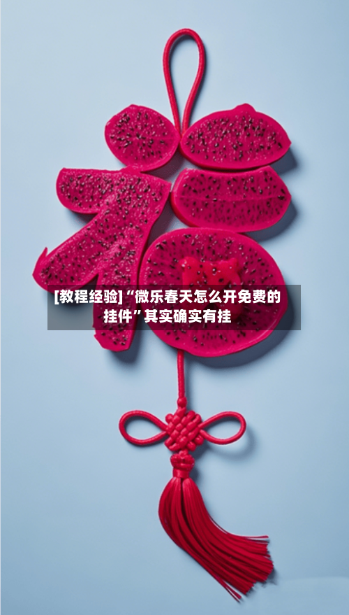 [教程经验]“微乐春天怎么开免费的挂件”其实确实有挂