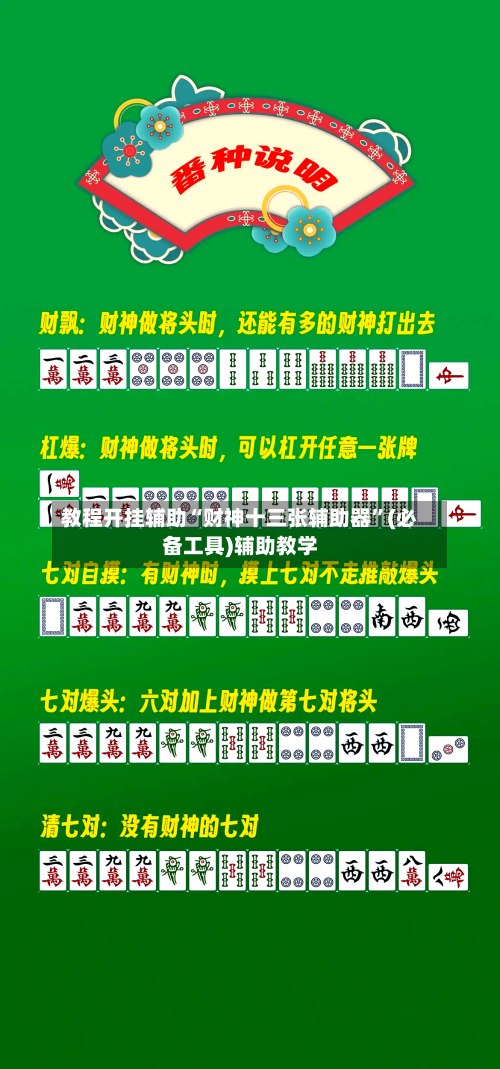 教程开挂辅助“财神十三张辅助器”(必备工具)辅助教学