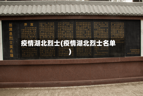 疫情湖北烈士(疫情湖北烈士名单)-第2张图片