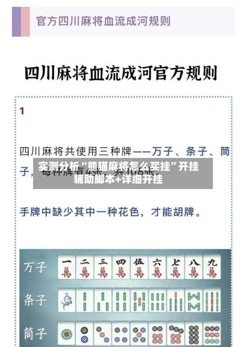 实测分析“熊猫麻将怎么买挂”开挂辅助脚本+详细开挂-第2张图片