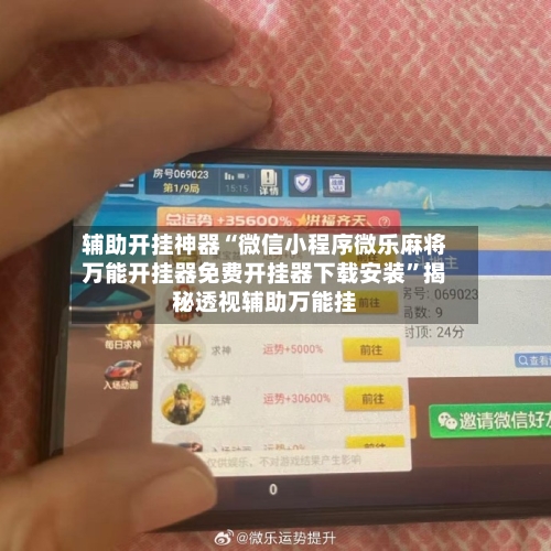 辅助开挂神器“微信小程序微乐麻将万能开挂器免费开挂器下载安装”揭秘透视辅助万能挂-第3张图片