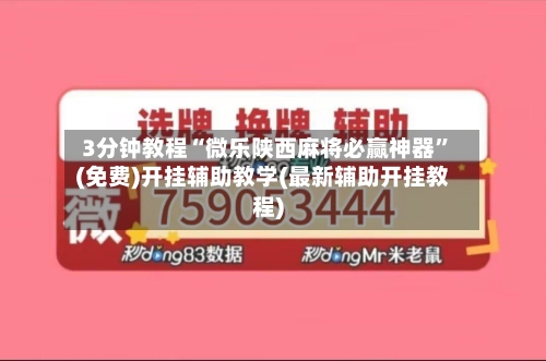 3分钟教程“微乐陕西麻将必赢神器”(免费)开挂辅助教学(最新辅助开挂教程)-第2张图片