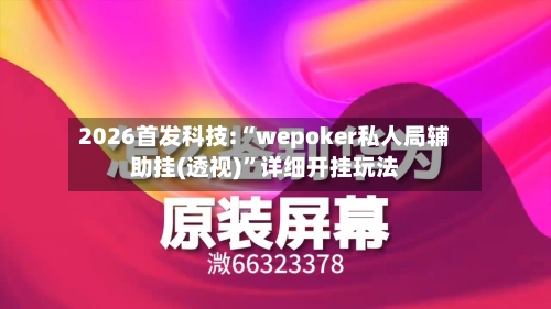 2026首发科技:“wepoker私人局辅助挂(透视)”详细开挂玩法-第2张图片