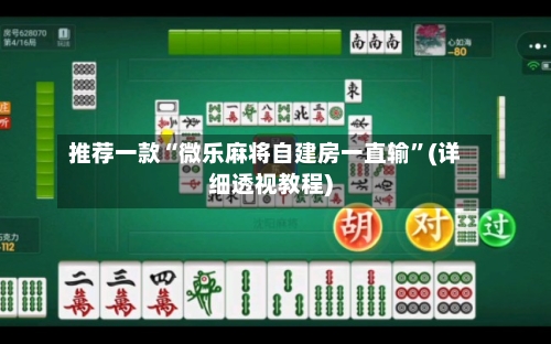 推荐一款“微乐麻将自建房一直输	”(详细透视教程)-第2张图片