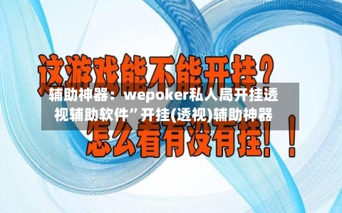 辅助神器：wepoker私人局开挂透视辅助软件	”开挂(透视)辅助神器-第2张图片