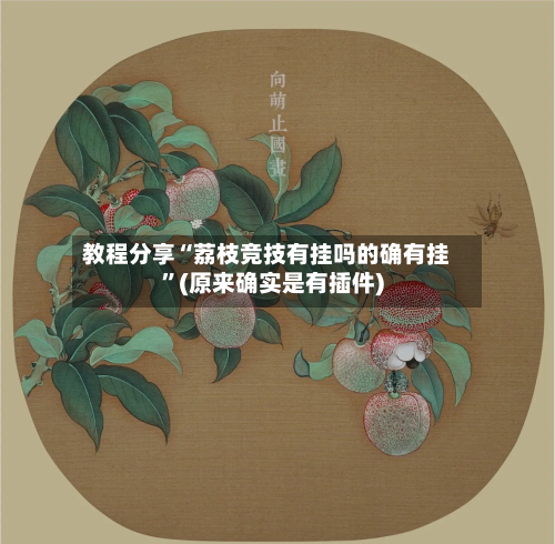 教程分享“荔枝竞技有挂吗的确有挂”(原来确实是有插件)